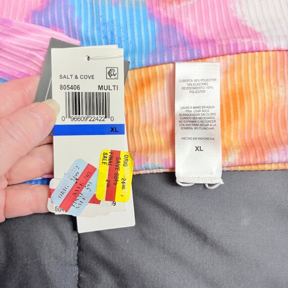 Salt + Cove Tie-Dyed Bikini Bottoms, Created for Macy's - Size: XL- NWT - Picture 5 of 12